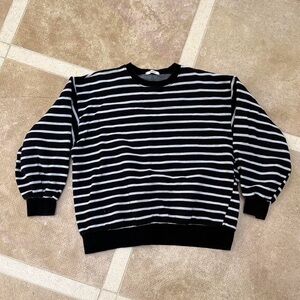 Black and White Striped Women’s Sweater